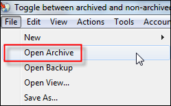 File > Open Archive