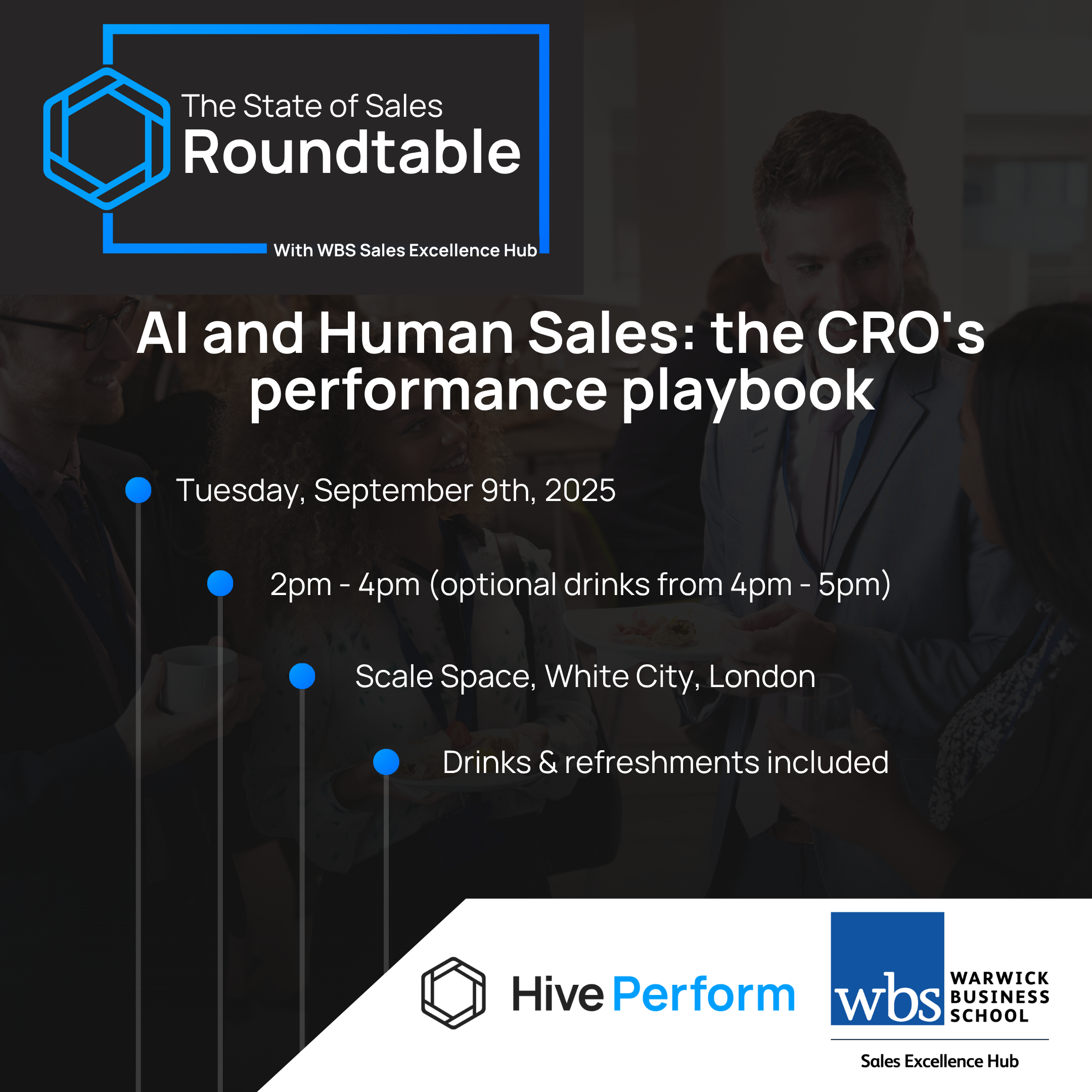 AI and Human Sales: the CRO’s Performance Playbook event graphic.