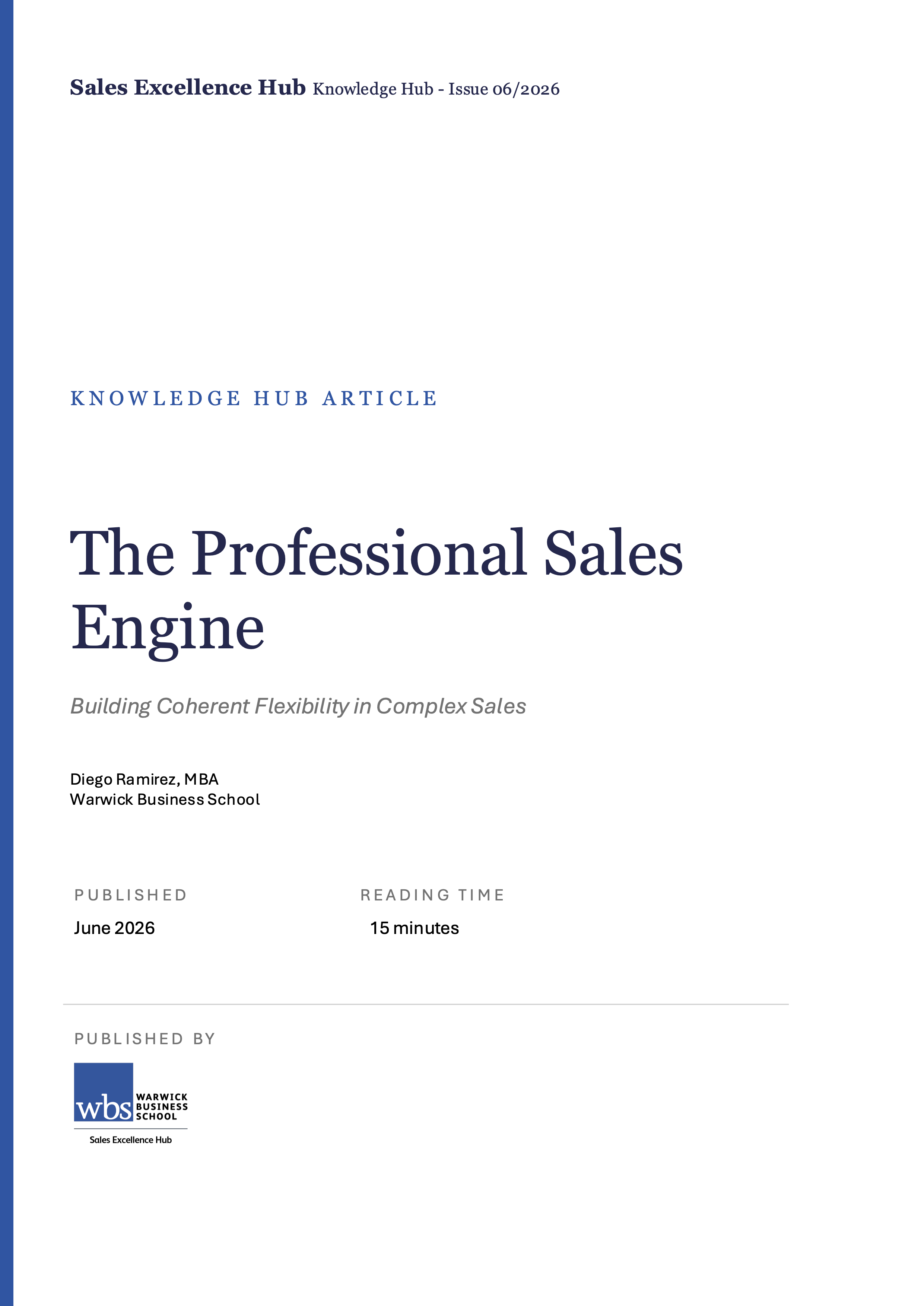 Cover of The Professional Sales Engine.