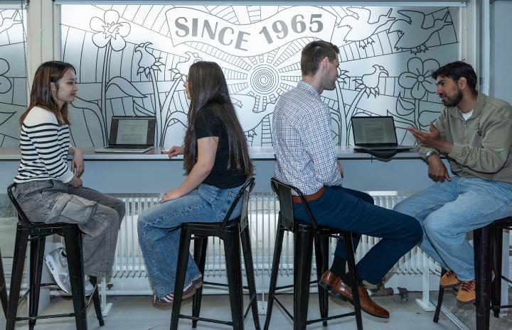 Students in conversation