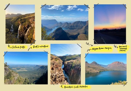 Scenes from the Panorama route, including the spectacular Blyde River Canyon.