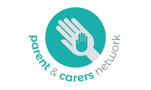 Image of Parent and Carers Network logo with hands