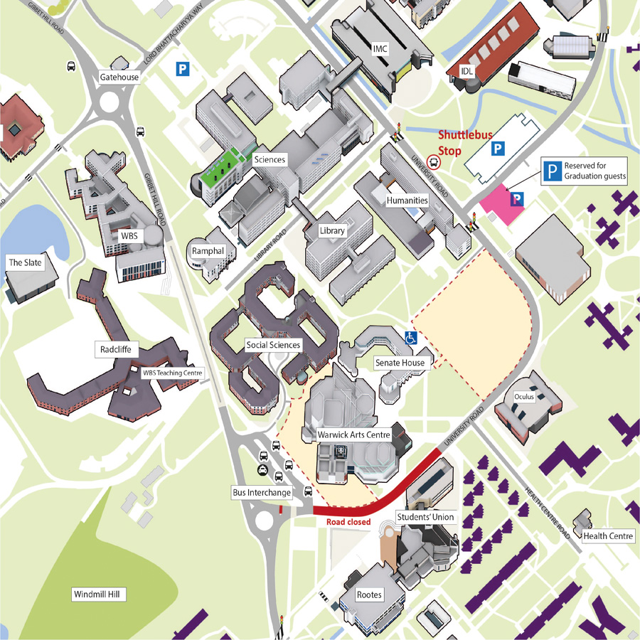 Graduation campus travel map