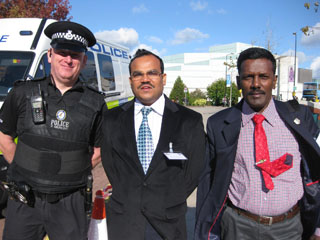 Indian Police Officers with Sergeant Paul Mercer from Coventry Police
