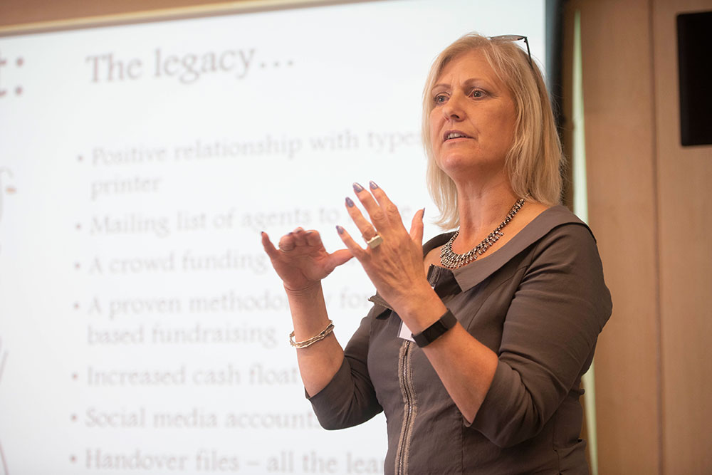 Annie Garthwaite from the department of English presents at the Interdisciplinary Postgraduate Conference