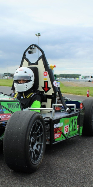 Image of engineering student at Warwick Racing