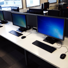 Photo of new work area computers