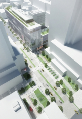 Birds eye view of the proposed building