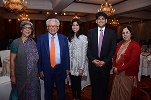 Lord Bhattacharyya with Mr and Mrs Venu and colleagues from the Confederation of Indian Industry