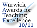 Warwick Awards for Teaching Excellence 2010-11 Logo