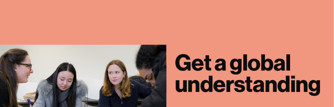 a group of students in discussion with the text get a global understanding