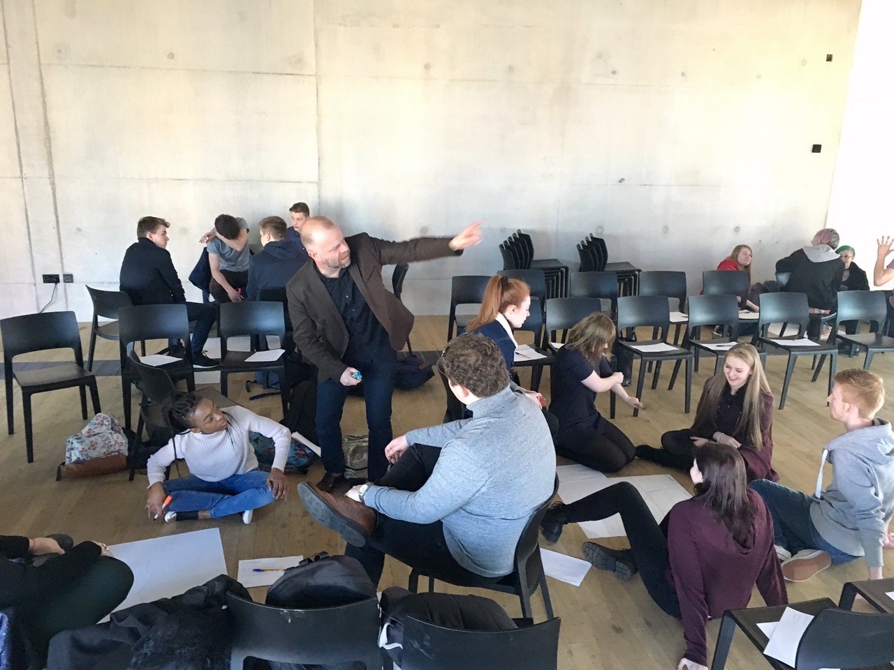 James Hodkinson in the classroom