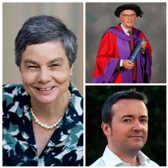 Clockwise: Professor Oliver Hart, Robert Sander and Professor Caroline Mary Series