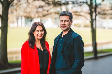 Satnam Rana Grindley with Warwick's CCMO, Ajay Teli