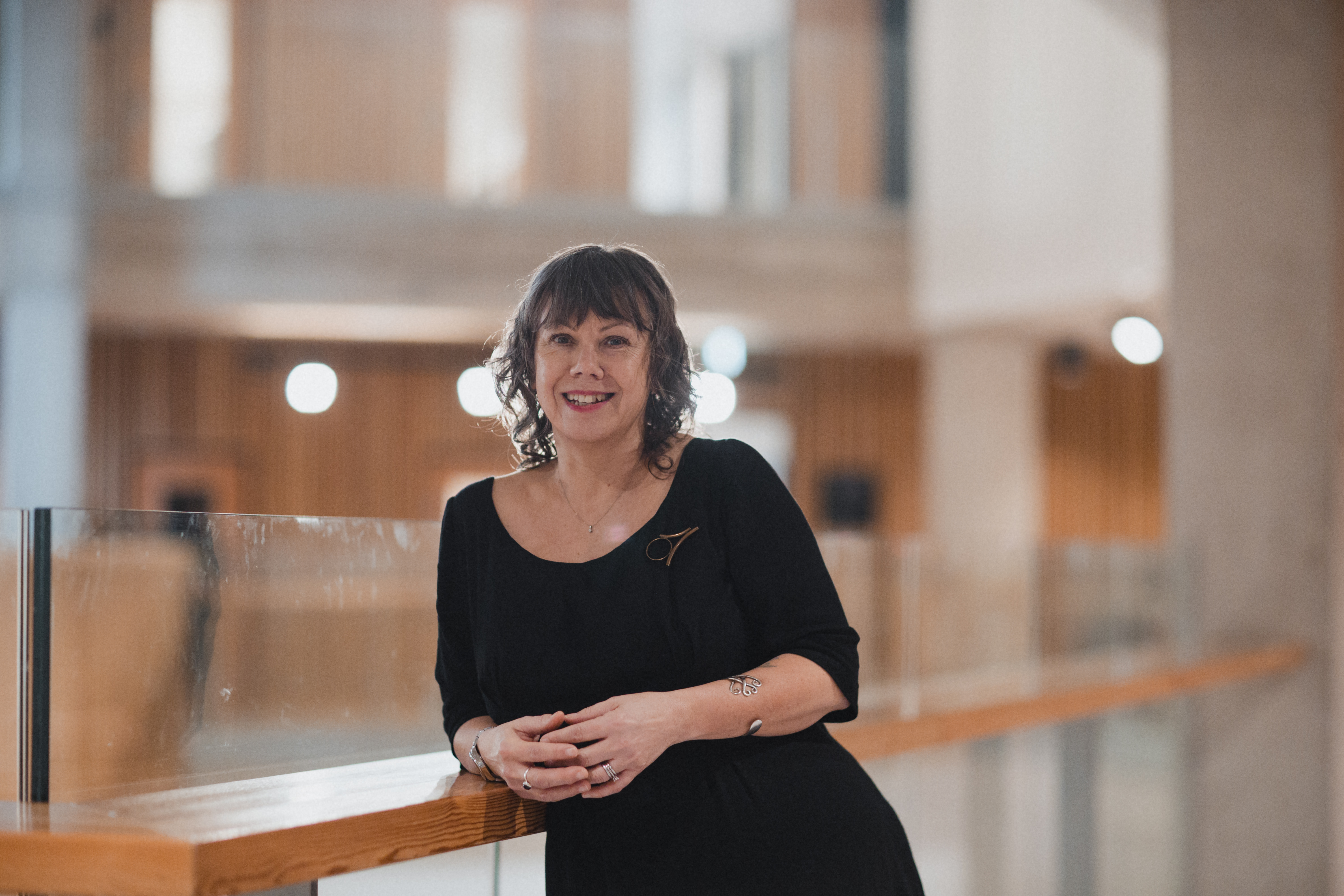 Rachel Moseley stood in the FAB building