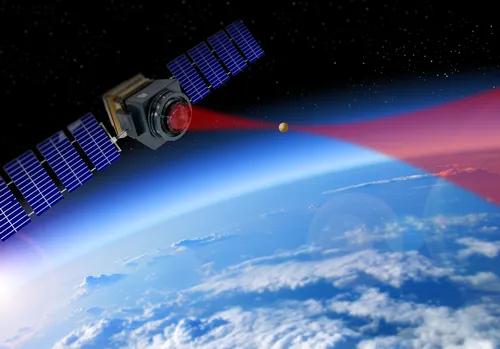 Nanoparticles in space graphic