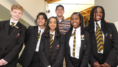 Nick Butter and pupils