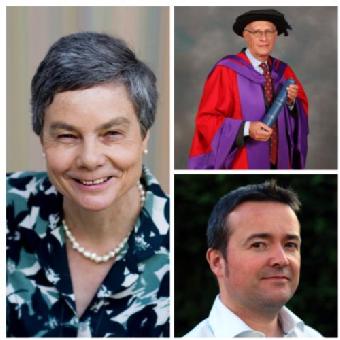 Clockwise: Professor Oliver Hart, Robert Sander and Professor Caroline Mary Series