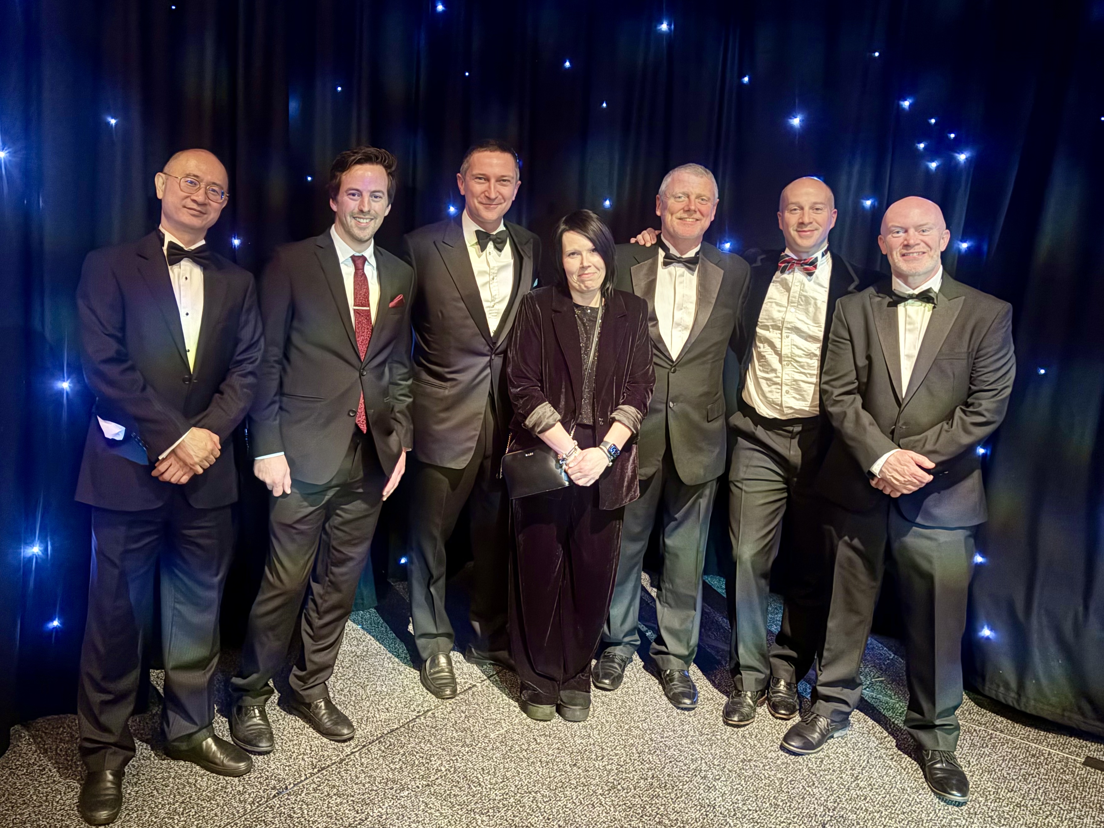 University of Warwick representatives dressed in black tie