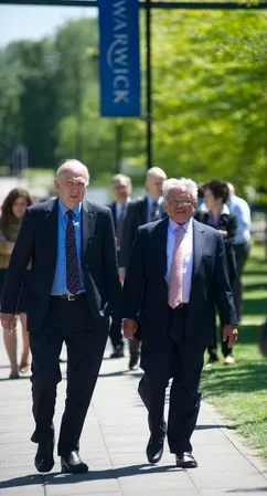 The Rt Hon Dr Vince Cable MP, Secretary of State for Business, Innovation and Skills with Professor Lord Bhattacharyya, Chairman and founder of WMG 