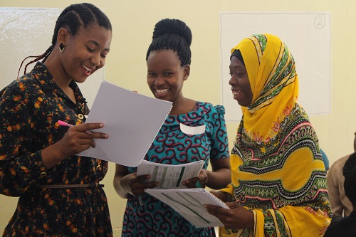 Teachers at a workshop