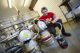 Brewery worker Sam Heath at Purity Brewing