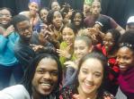 Warwick PhD researcher Sita Thomas and students from Campion College, Jamaica, winners of the Jamaican Shakespeare Schools Championship © Sita Thomas