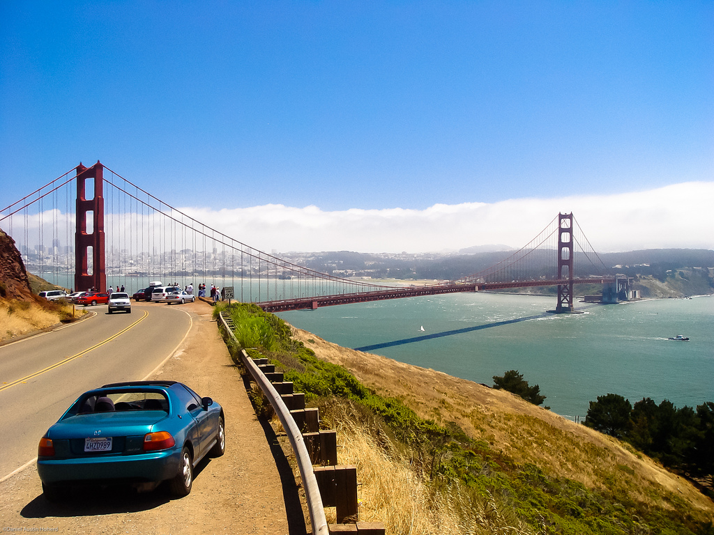 Honda on San Francisco bridge