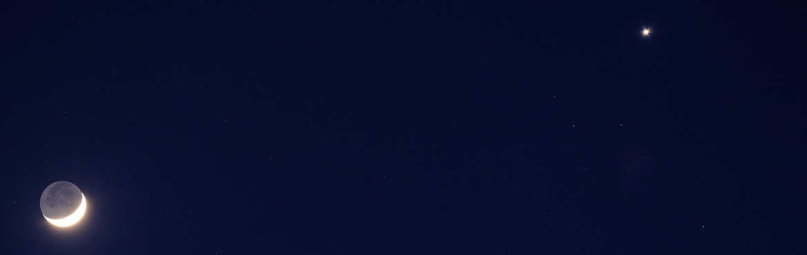 venus and the moon
