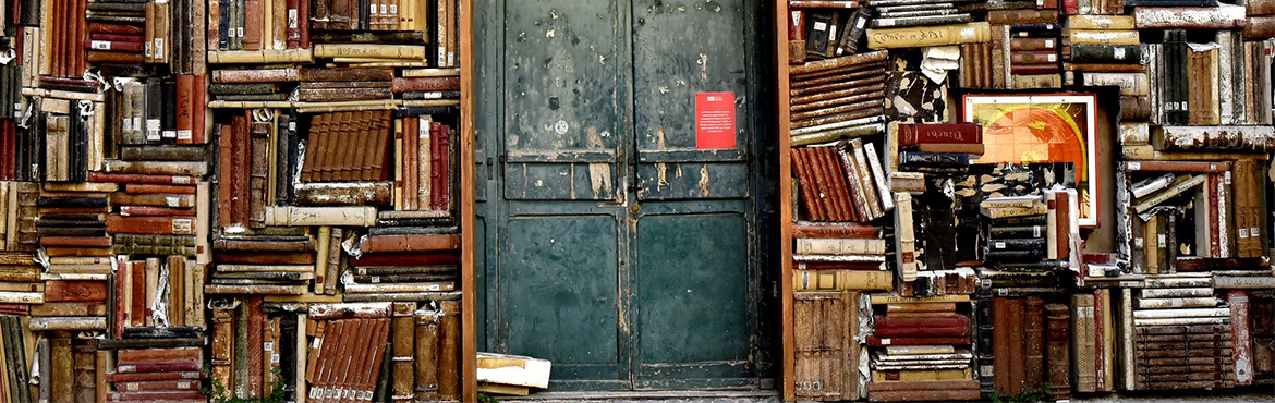 books around a door