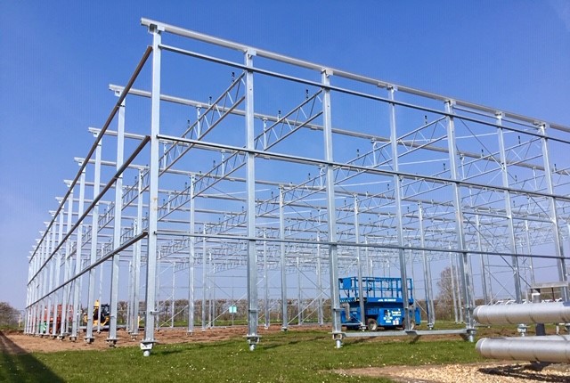 Greenhouse structure goes up