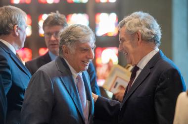 Ratan Tata and Gordon Brown