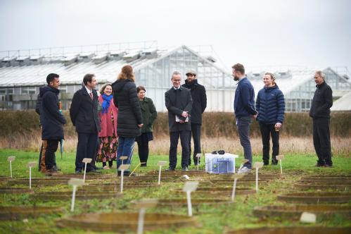 Professor Giddeon Henderson (Chief Scientific Adviser at the Department of Food and Rural Affairs and also the Director General for Science and Analysis) visits the University of Warwick's Innovation Campus at Wellesbourne for the launch of Agri-Tech. 