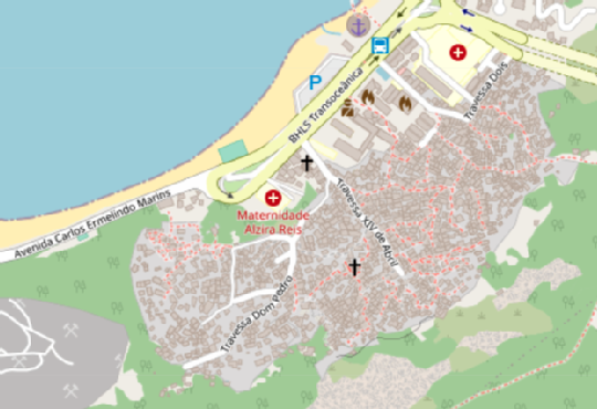 Example of detailed map of the Morro do Preventorio district