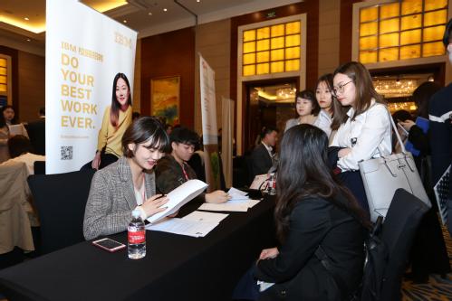 Students at the UK University Careers Fair 2018 in Shanghai