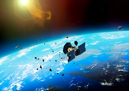 Space debris in Earth's orbit