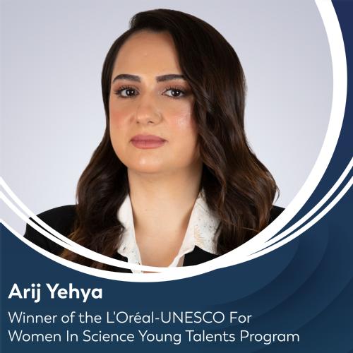Arij Yehya, winner of the ‘L’Oréal-UNESCO For Women in Science 2021 Young Talent Award’ for the Middle East and North Africa