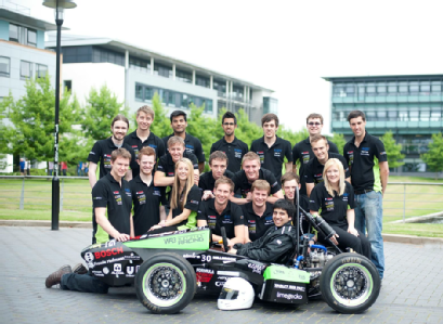 Formula student team and car