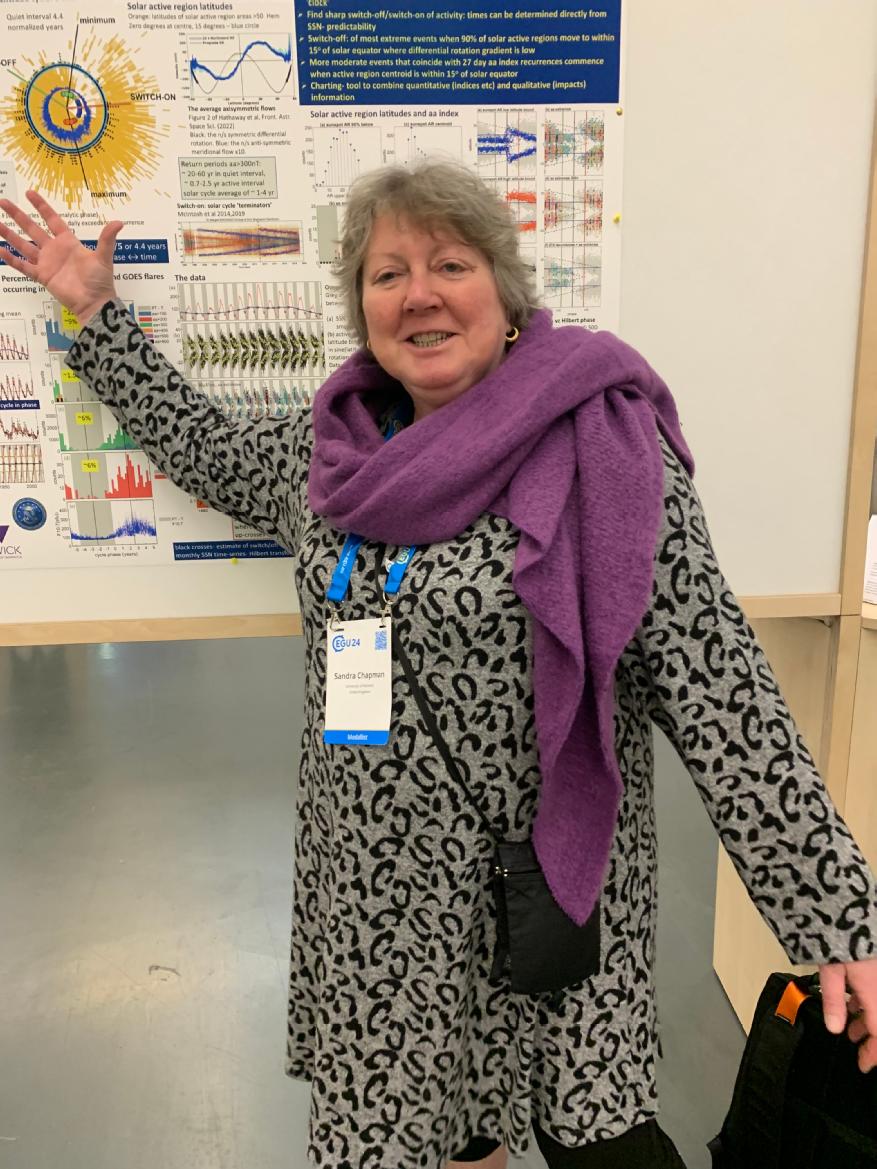 Sandra Chapman gives a poster