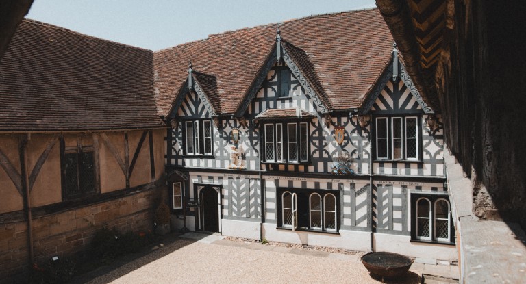The historic almshouse in Warwick