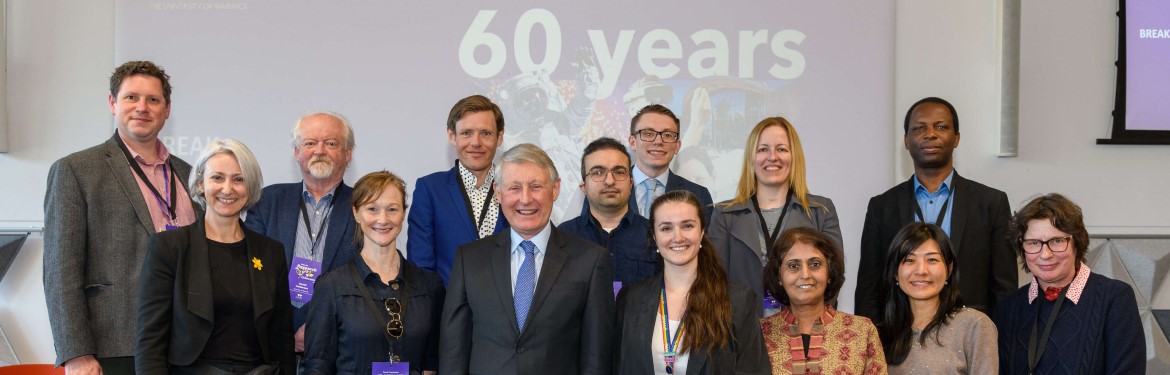 Group of academics attending the Warwick Research Celebration 2025