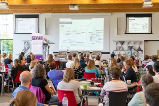 Dr Nikolay Ogryzko, Senior Talent Programme Manager, Talent Team, UKRI presenting at the Conference
