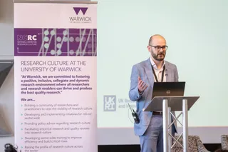 Dr Nikolay Ogryzko, Senior Talent Programme Manager, Talent Team, UKRI presenting at the Conference