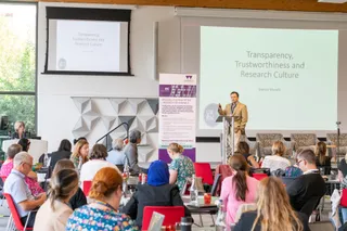 Professor Marcus Munafo, Chair of the UK Reproducibility Network Steering Group (UKRI) at the event