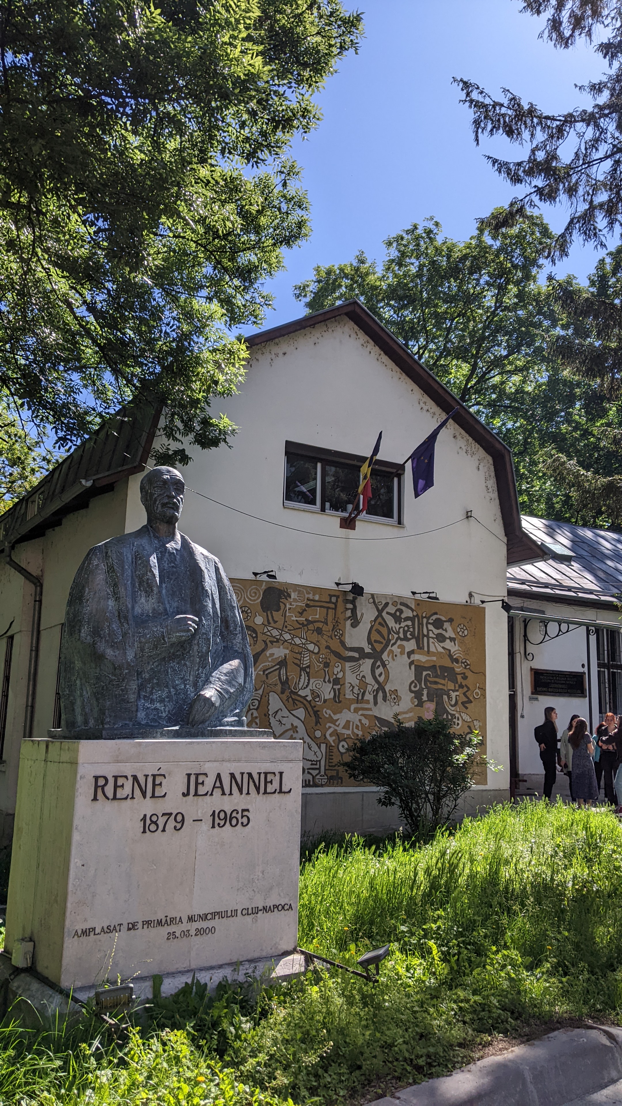 Outside our UBB teaching room, Romania, May 2024