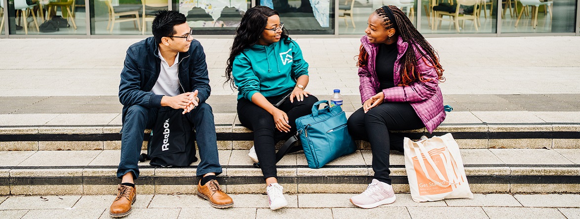 an image of students on campus at the University of Warwick