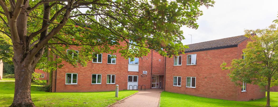 an image of student accommodation on campus at the University of Warwick