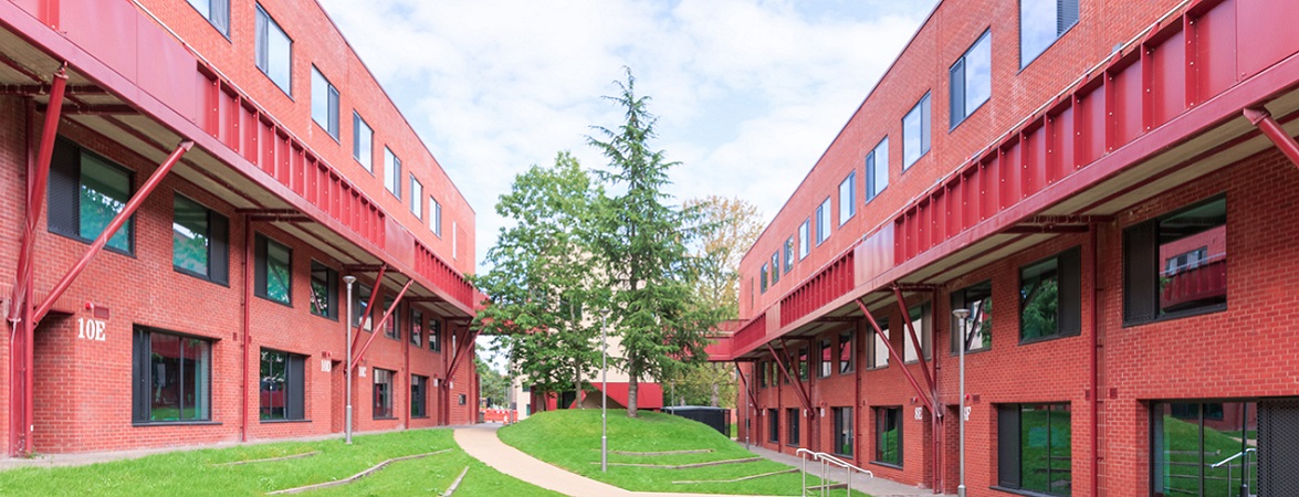 an image of student accommodation on campus at the University of Warwick