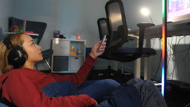 Student using accessible room