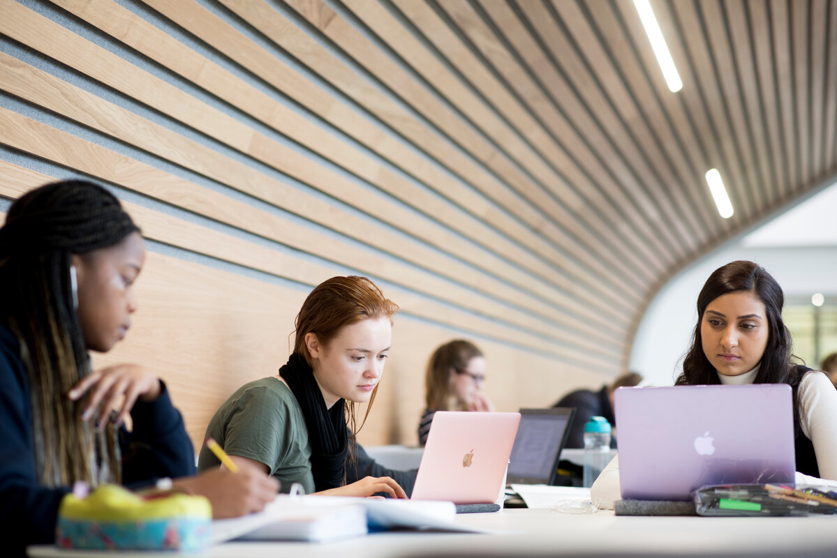 Students on laptops